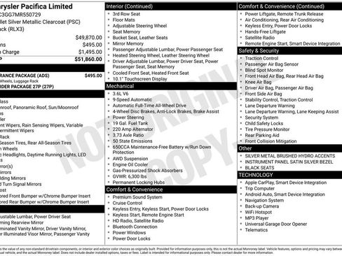 Used 2021 Chrysler Pacifica Limited w/ S Appearance Package image 31