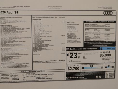 New 2026 Audi S5 Premium Plus AWD/4WD image 40