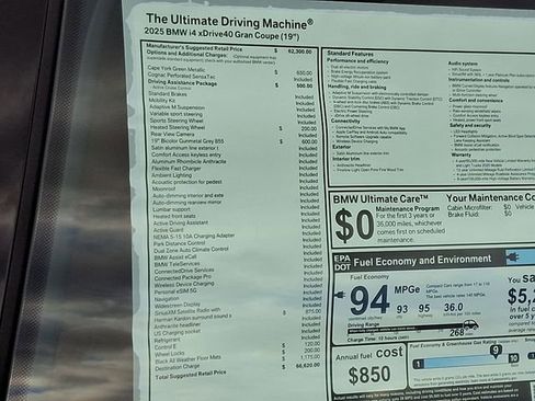 Certified 2025 BMW i4 xDrive40i w/ Driving Assistance Package image 29