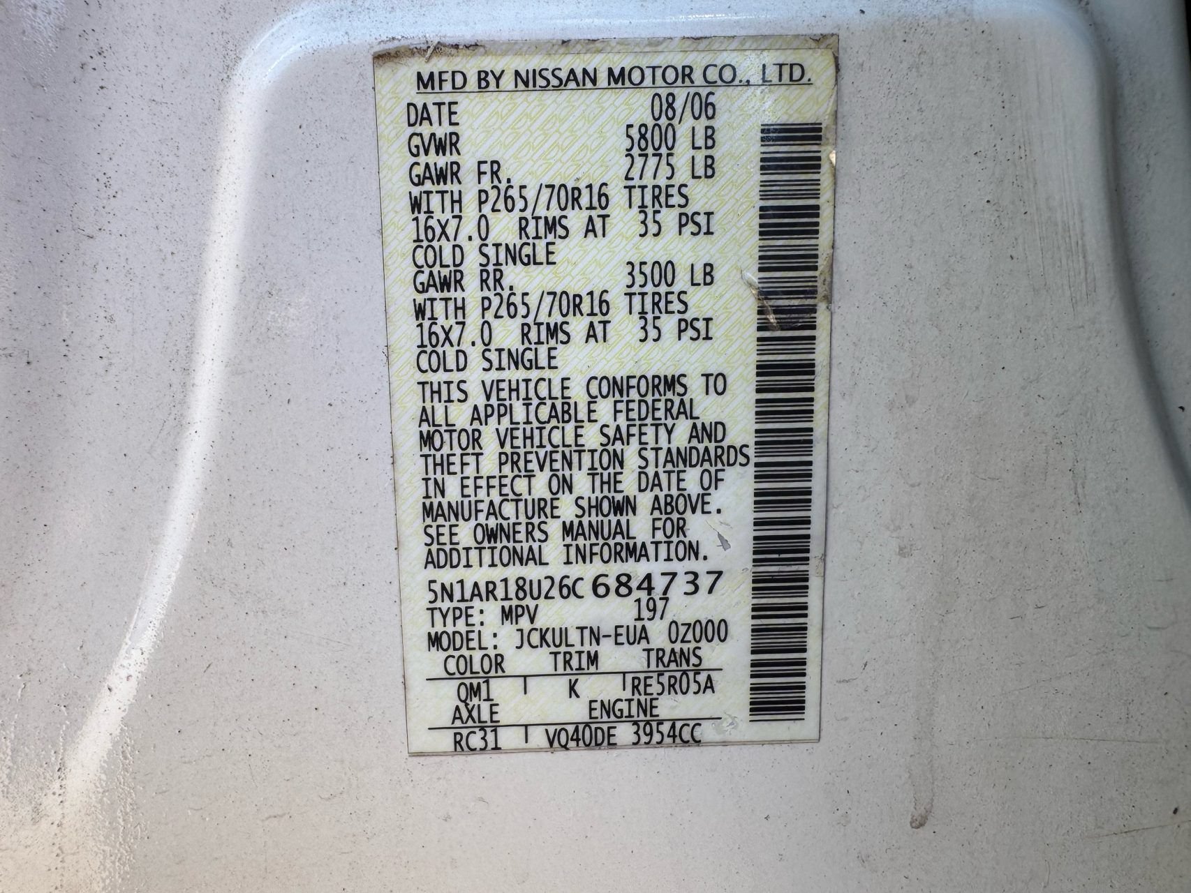 Used 2006 Nissan Pathfinder SE w/ (G01) SE Comfort Pkg RWD image 12