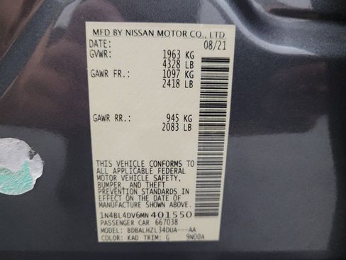 Used 2021 Nissan Altima 2.5 SV FWD image 33