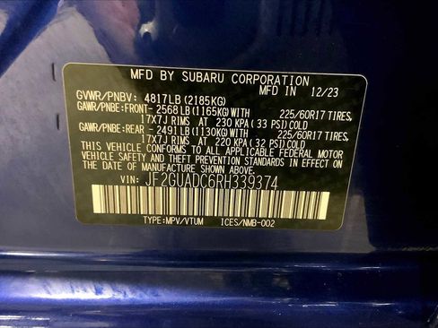 Certified 2024 Subaru Crosstrek 2.0i Premium AWD/4WD image 33