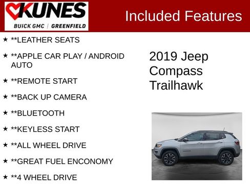 Used 2019 Jeep Compass Trailhawk AWD/4WD image 2
