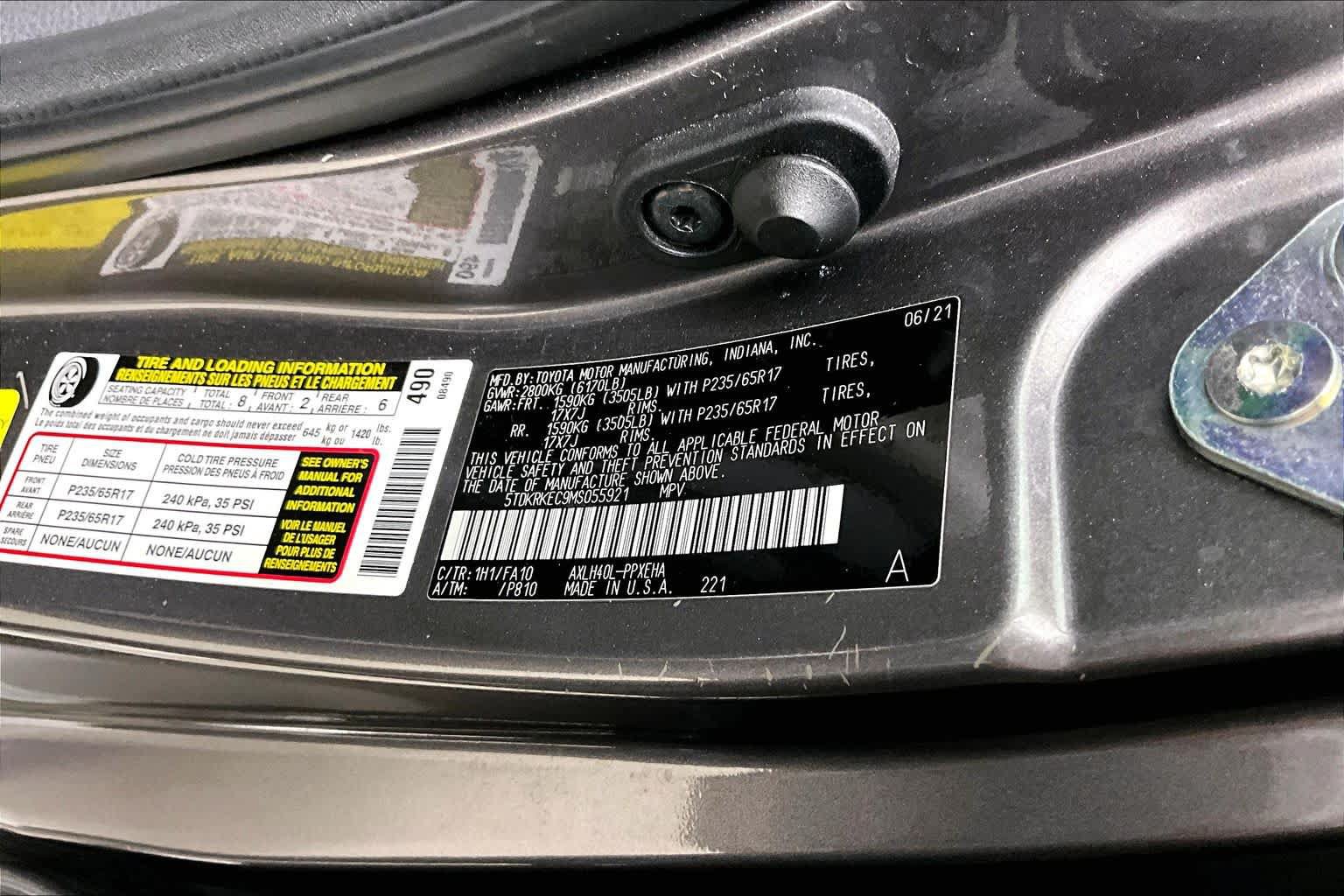 Used 2021 Toyota Sienna LE FWD image 34
