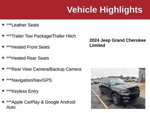 Used 2024 Jeep Grand Cherokee Limited w/ Trailer Tow Package AWD/4WD image 10