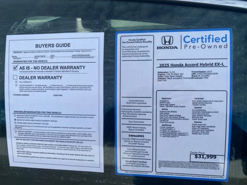 Certified 2025 Honda Accord EX-L image 37