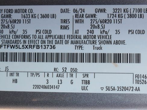 Used 2024 Ford F150 Lariat w/ FX4 Off-Road Package image 20