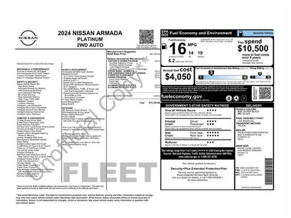 Used 2024 Nissan Armada Platinum w/ Captain's Chairs Package