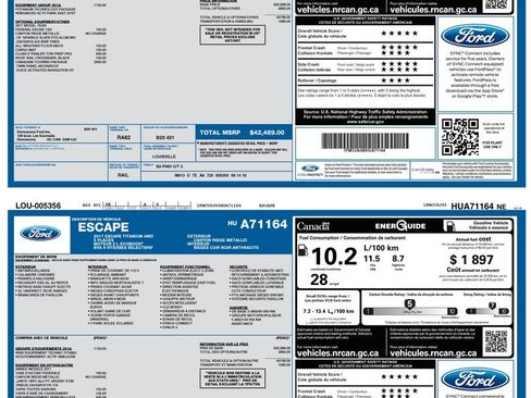 Used 2017 Ford Escape Titanium w/ Canadian Touring Package AWD/4WD image 19