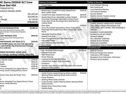 Used 2016 GMC Sierra 2500 SLT w/ Duramax Plus Package image 21