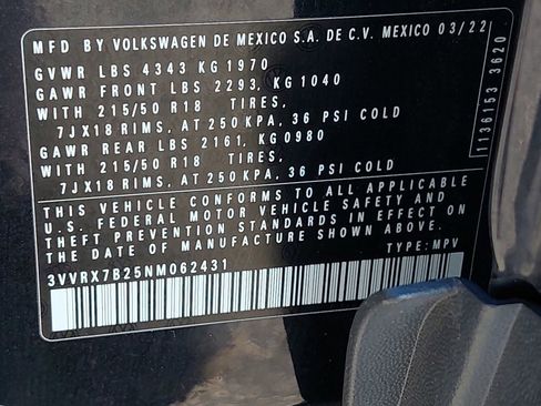 Used 2022 Volkswagen Taos SE image 34