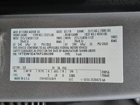 Used 2019 Ford F150 Platinum w/ Equipment Group 701A Luxury AWD/4WD image 23