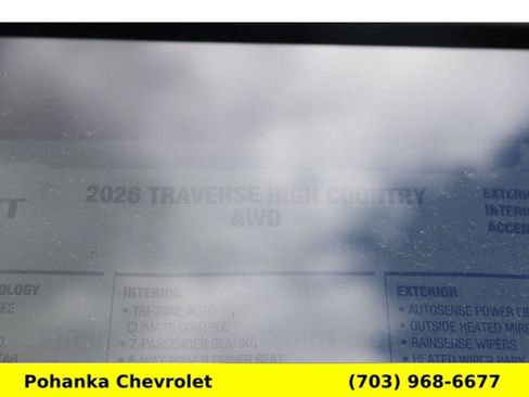 New 2026 Chevrolet Traverse High Country AWD/4WD image 27