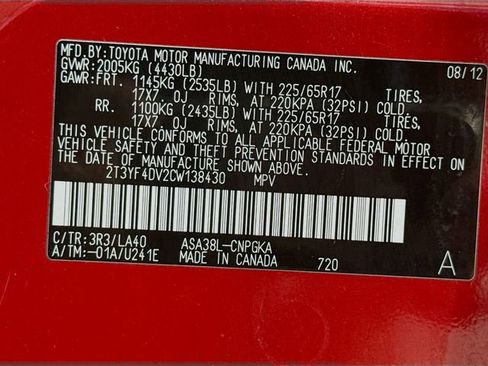 Used 2012 Toyota RAV4 Limited w/ Premium Plus Value Pkg image 32