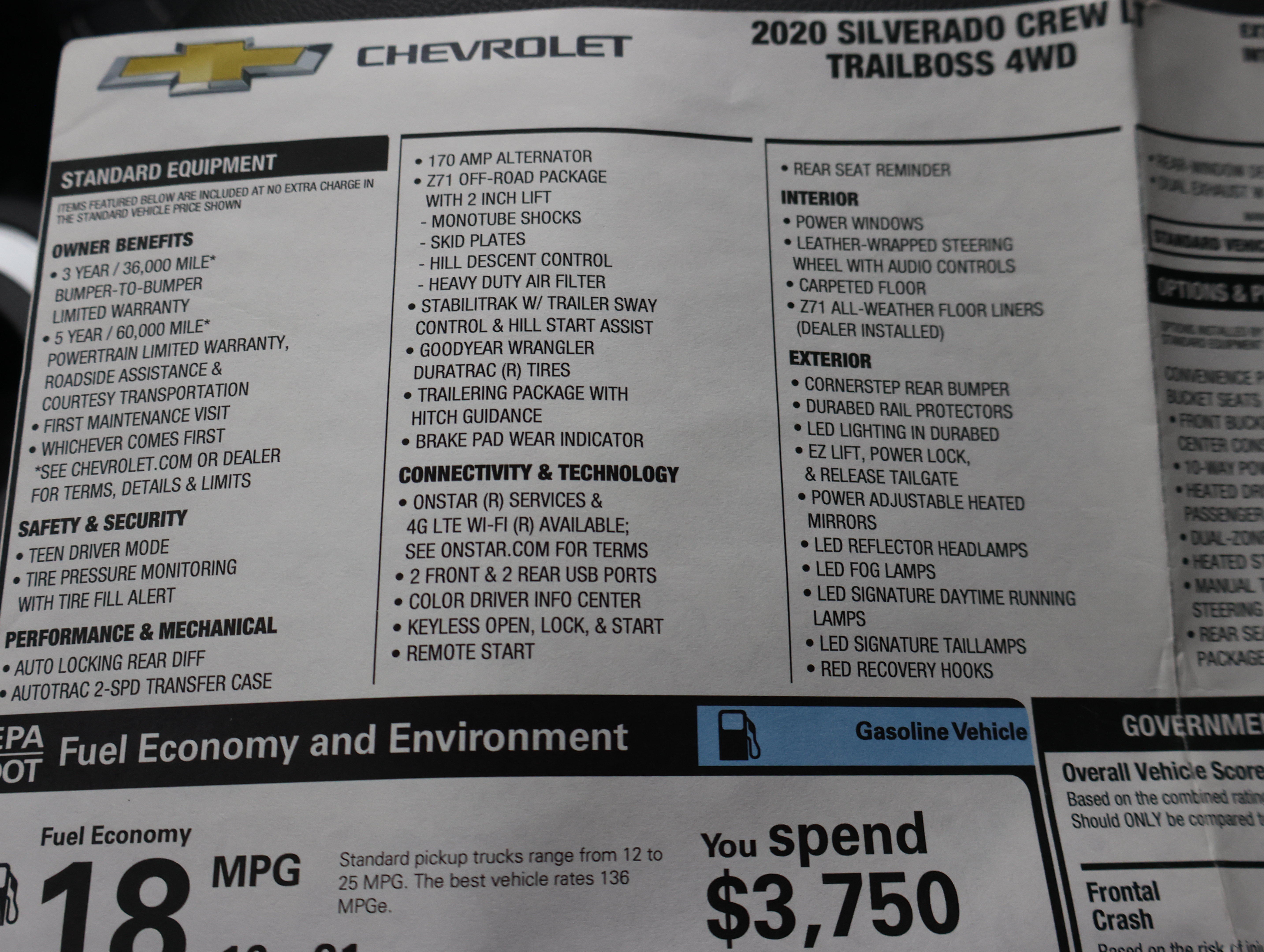 Used 2020 Chevrolet Silverado 1500 LT Trail Boss AWD/4WD image 68