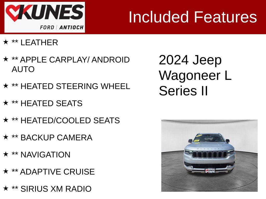 Used 2024 Jeep Wagoneer L Series II w/ Flexible Seating Group AWD/4WD image 3