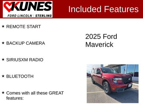 New 2025 Ford Maverick XLT w/ Equipment Group 301A image 3
