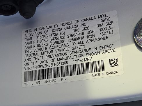 Certified 2020 Honda CR-V EX-L image 4