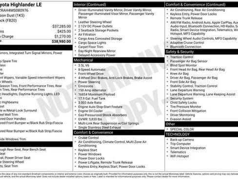 Used 2021 Toyota Highlander LE FWD image 25