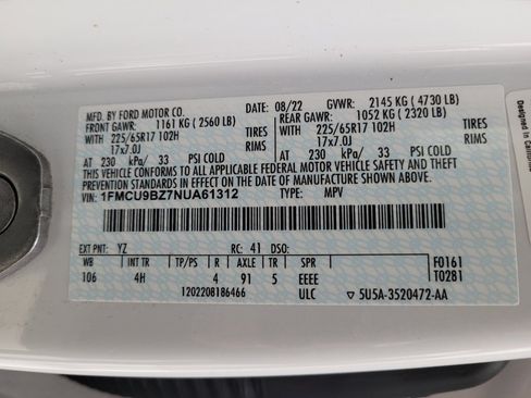 Used 2022 Ford Escape SE AWD/4WD image 33
