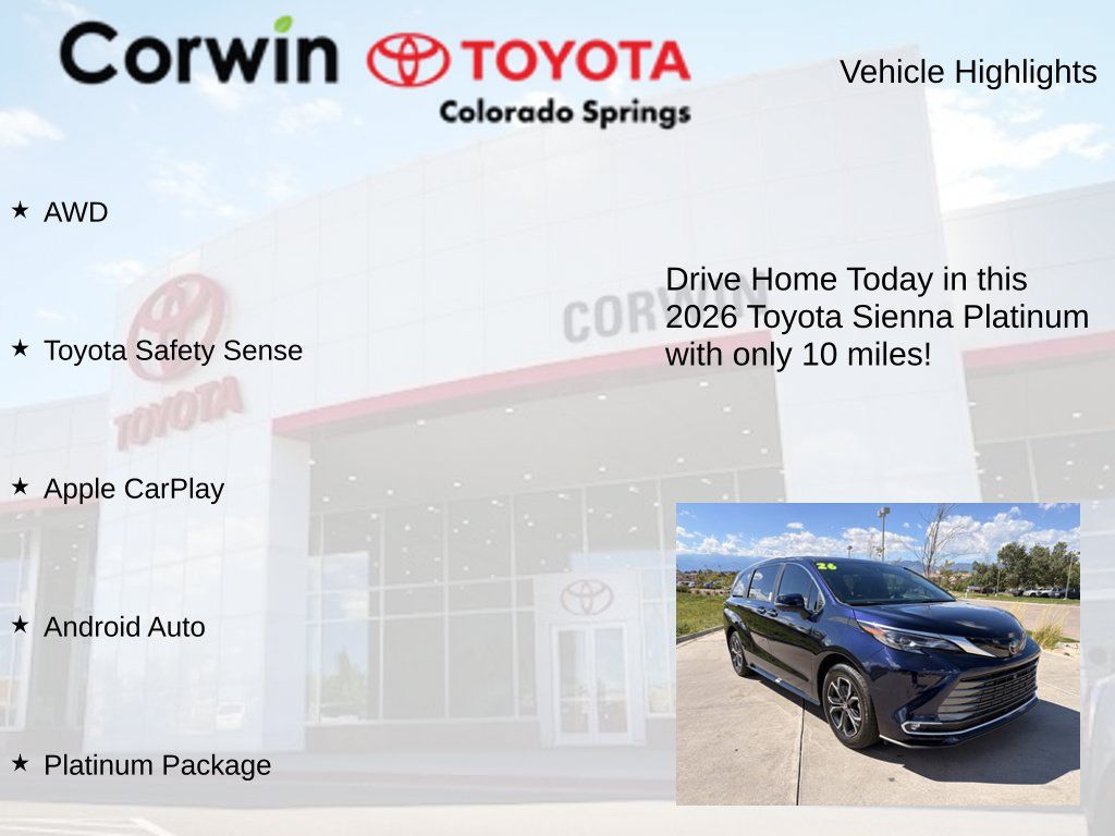 Used 2026 Toyota Sienna Platinum AWD/4WD image 7