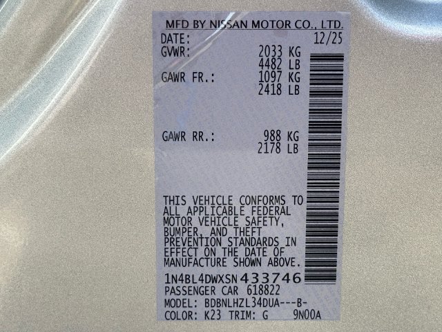 Used 2025 Nissan Altima 2.5 SV AWD/4WD image 29