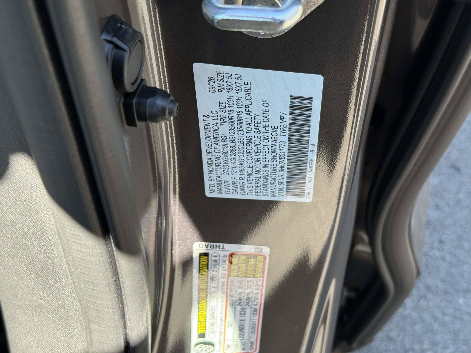 New 2027 Honda Odyssey EX-L image 20