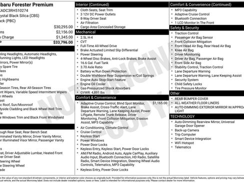 Certified 2024 Subaru Forester Premium AWD/4WD image 33