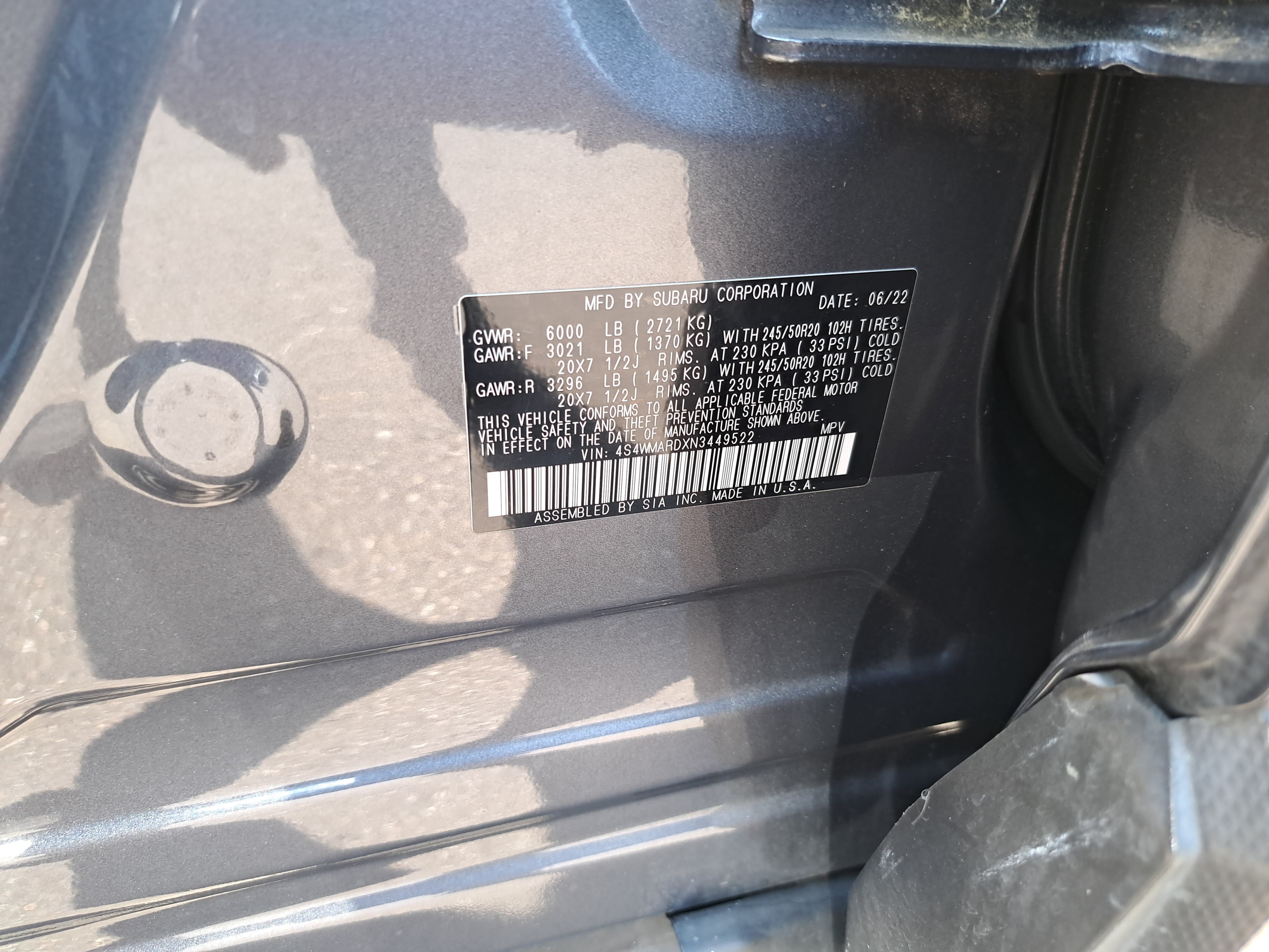 Used 2022 Subaru Ascent Touring w/ Popular Package #2A AWD/4WD image 37