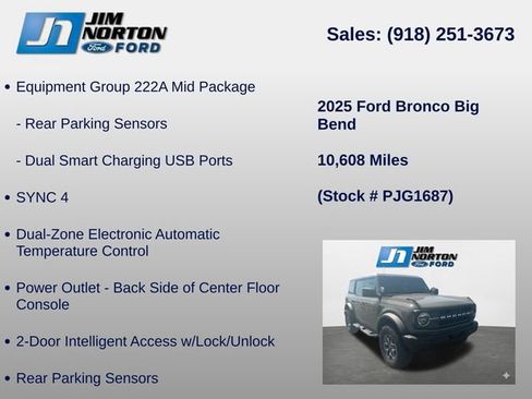 Used 2025 Ford Bronco Big Bend AWD/4WD image 14