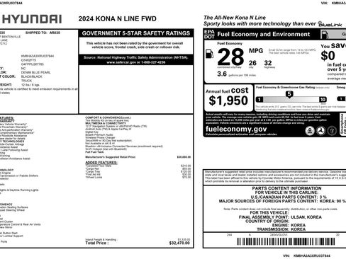 Used 2024 Hyundai Kona N Line FWD image 52