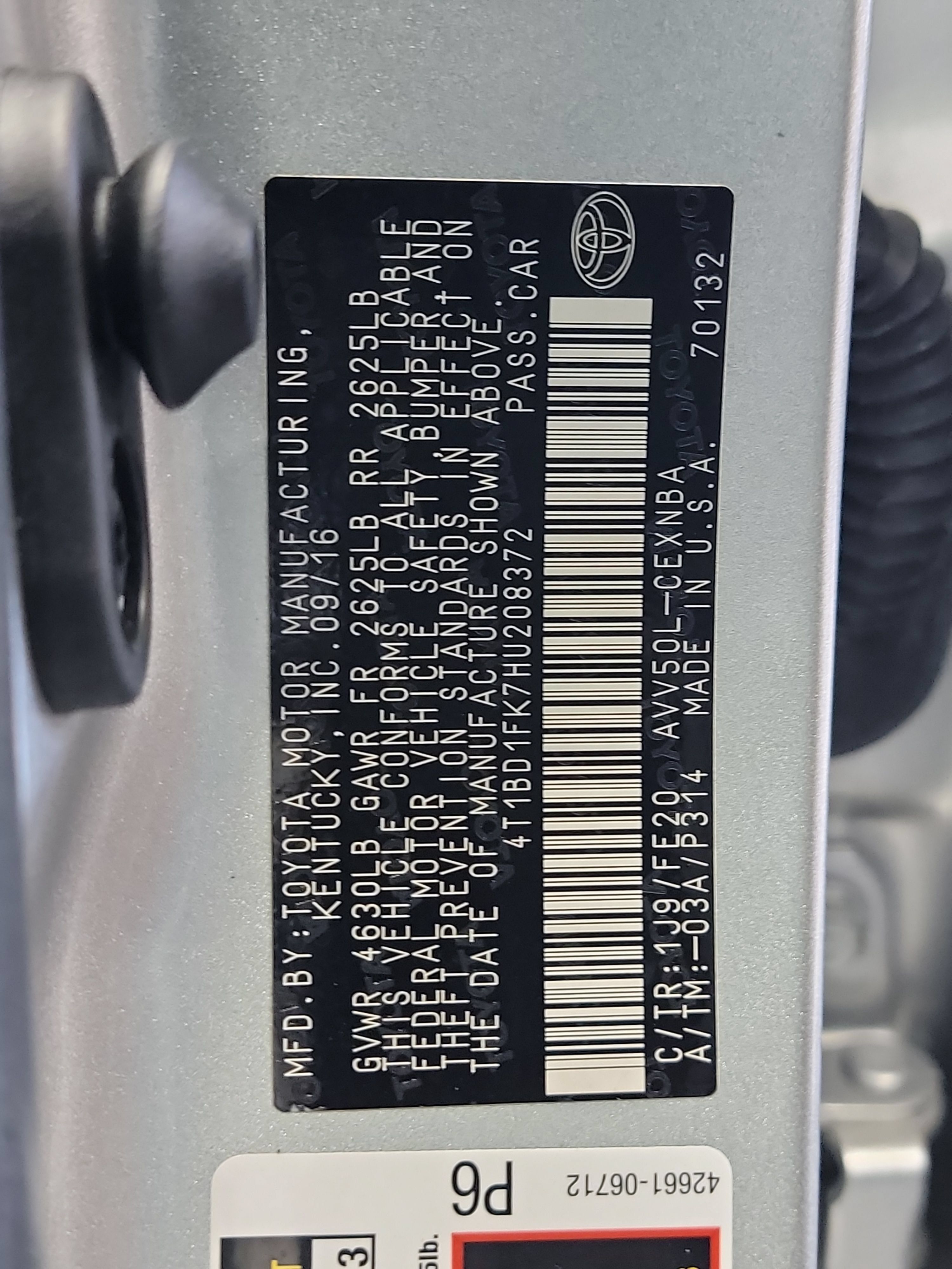 Used 2017 Toyota Camry LE FWD image 32