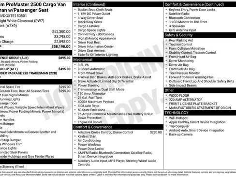 New 2026 RAM ProMaster 2500 w/ Convenience Group image 4