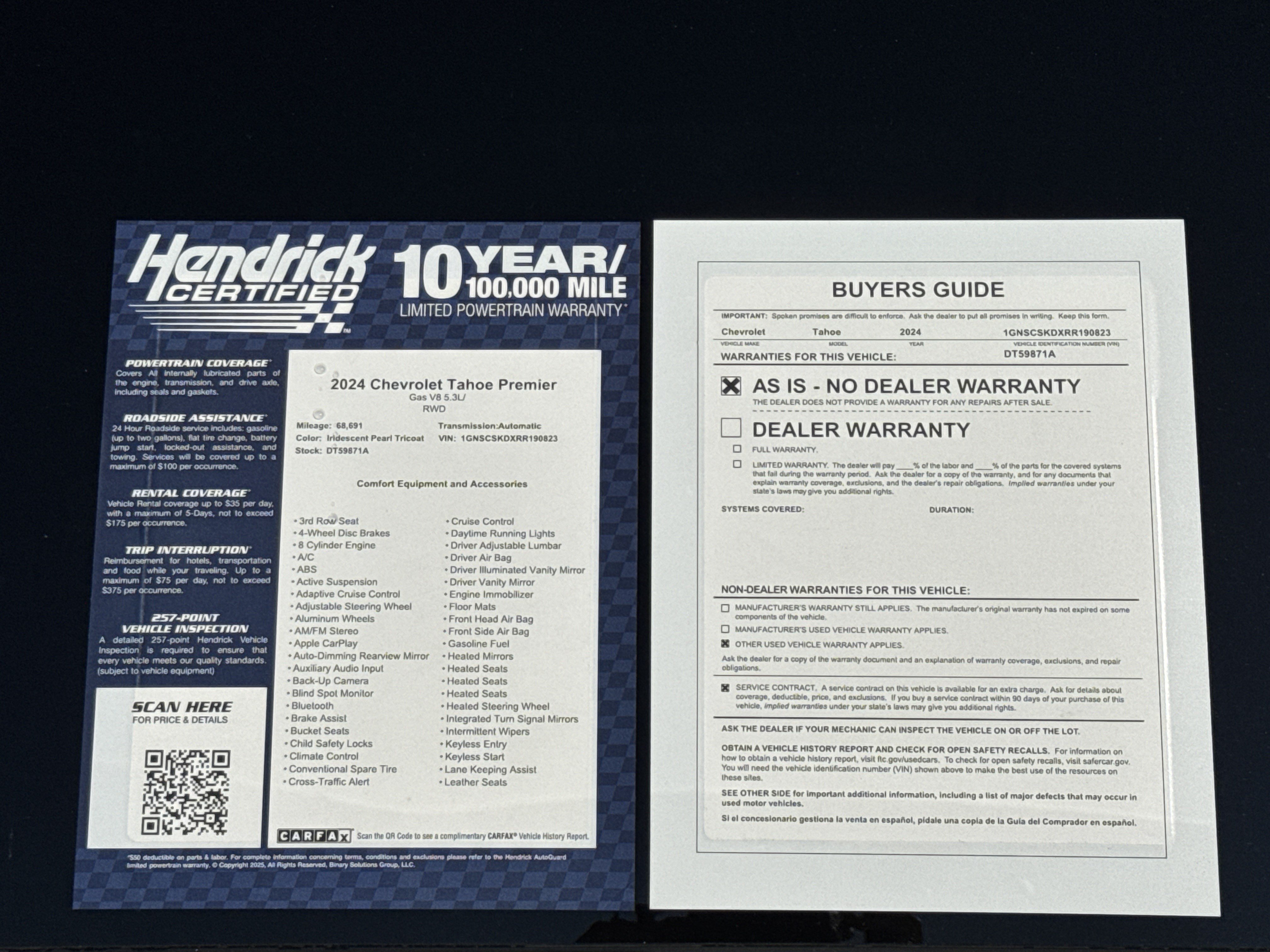 Used 2024 Chevrolet Tahoe Premier w/ Premium Package RWD image 44