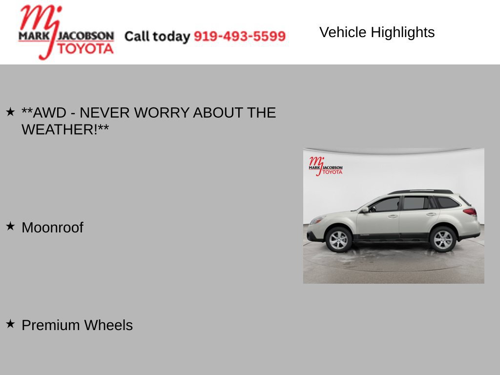 Used 2014 Subaru Outback 2.5i Limited w/ Moonroof Package AWD/4WD image 5