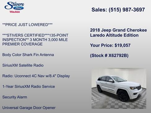 Used 2018 Jeep Grand Cherokee Altitude AWD/4WD image 34