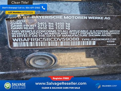 Used 2012 BMW 550i Sedan image 16