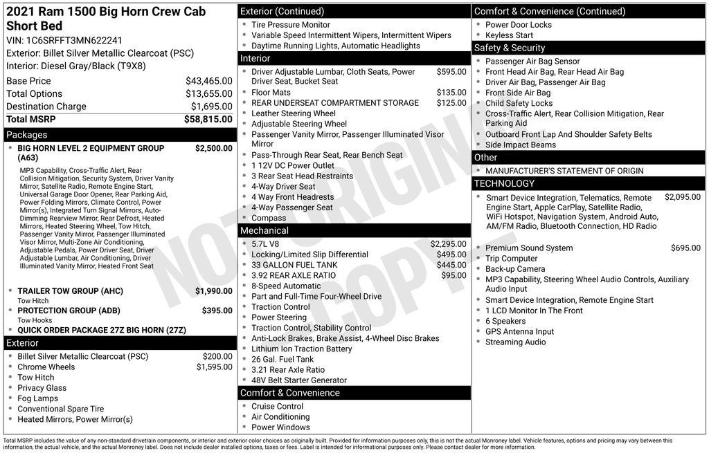 Used 2021 RAM 1500 Big Horn AWD/4WD image 10
