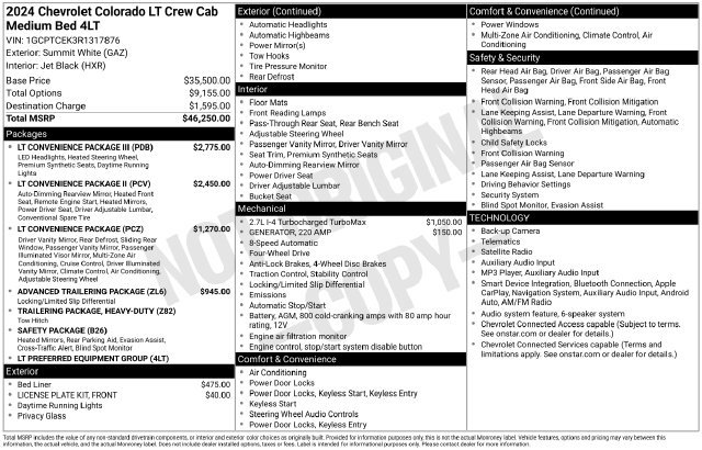 Used 2024 Chevrolet Colorado LT w/ LT Convenience Package III AWD/4WD image 42