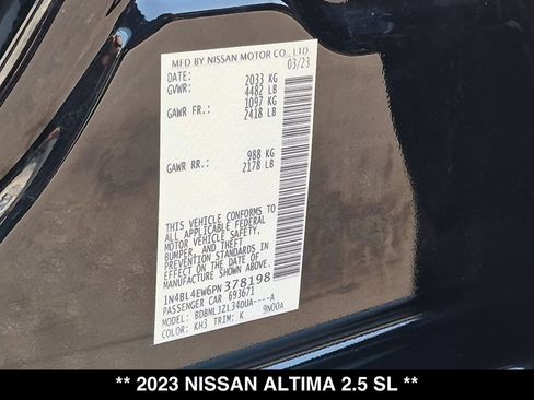 Used 2023 Nissan Altima 2.5 SL AWD/4WD image 30