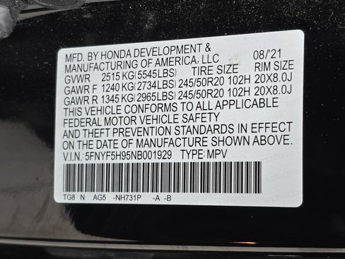 Used 2022 Honda Pilot Touring image 37