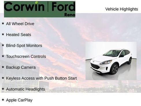 Used 2022 Ford Escape SE w/ SE Sport Appearance Package AWD/4WD image 7