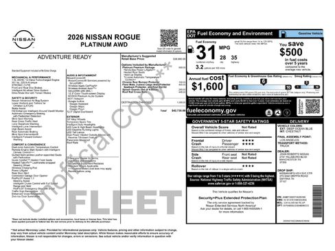 Used 2026 Nissan Rogue Platinum w/ Platinum Premium Package AWD/4WD image 16