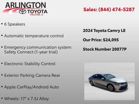 Used 2024 Toyota Camry LE FWD image 4