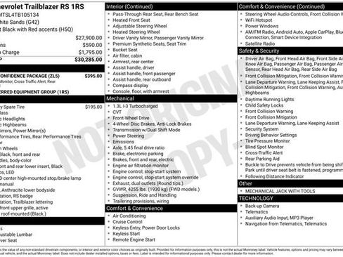 New 2026 Chevrolet TrailBlazer RS w/ Driver Confidence Package image 4