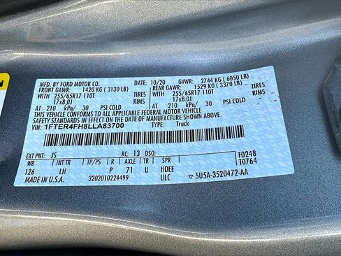 Used 2020 Ford Ranger XLT w/ Equipment Group 302A Luxury image 30