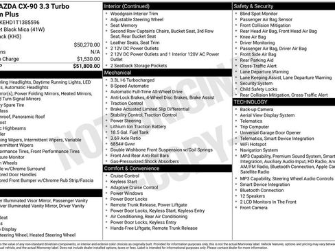 New 2026 MAZDA CX-90 3.3 Turbo w/ Premium Plus Pkg AWD/4WD image 4