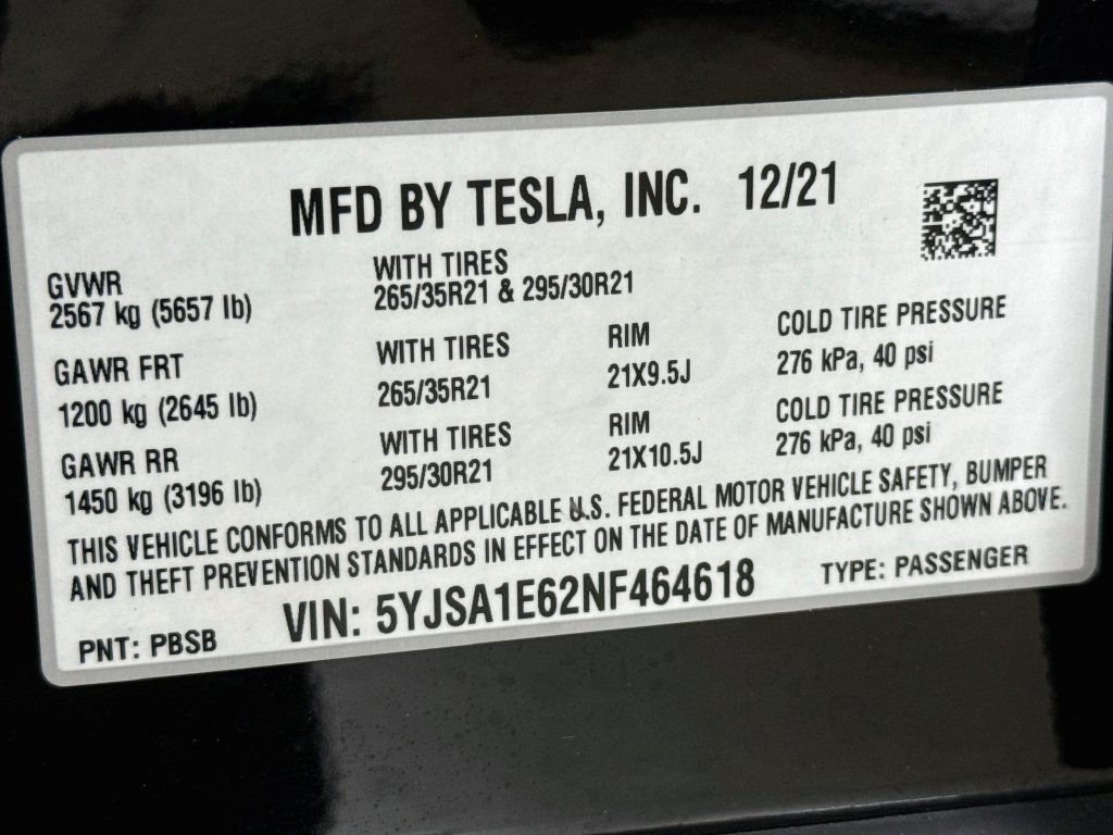 Used 2022 Tesla Model S Plaid AWD/4WD image 31