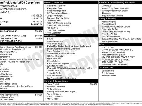 Used 2021 RAM ProMaster 2500 w/ Convenience Group FWD image 11