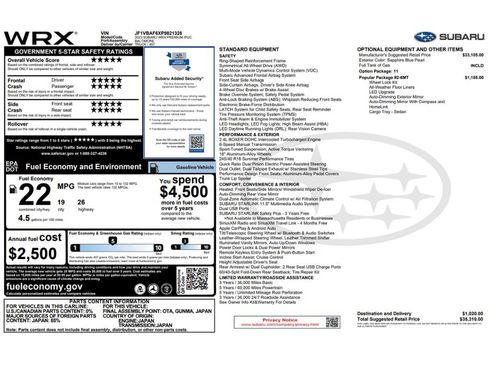 Used 2023 Subaru WRX Premium w/ Popular Package #2 image 2